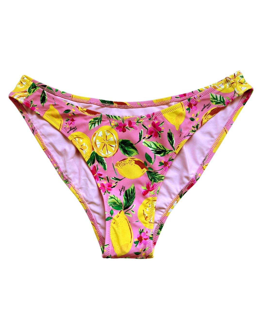 Bikini Bottom Pink Lemon Print