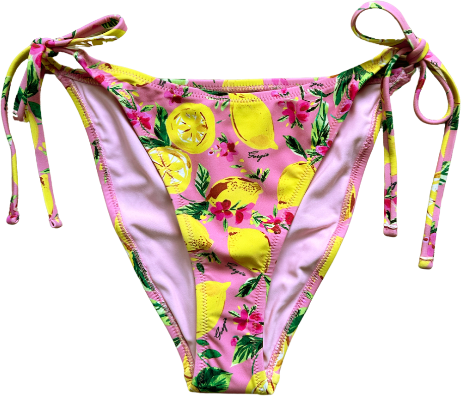 String bottom Pink Lemon Print